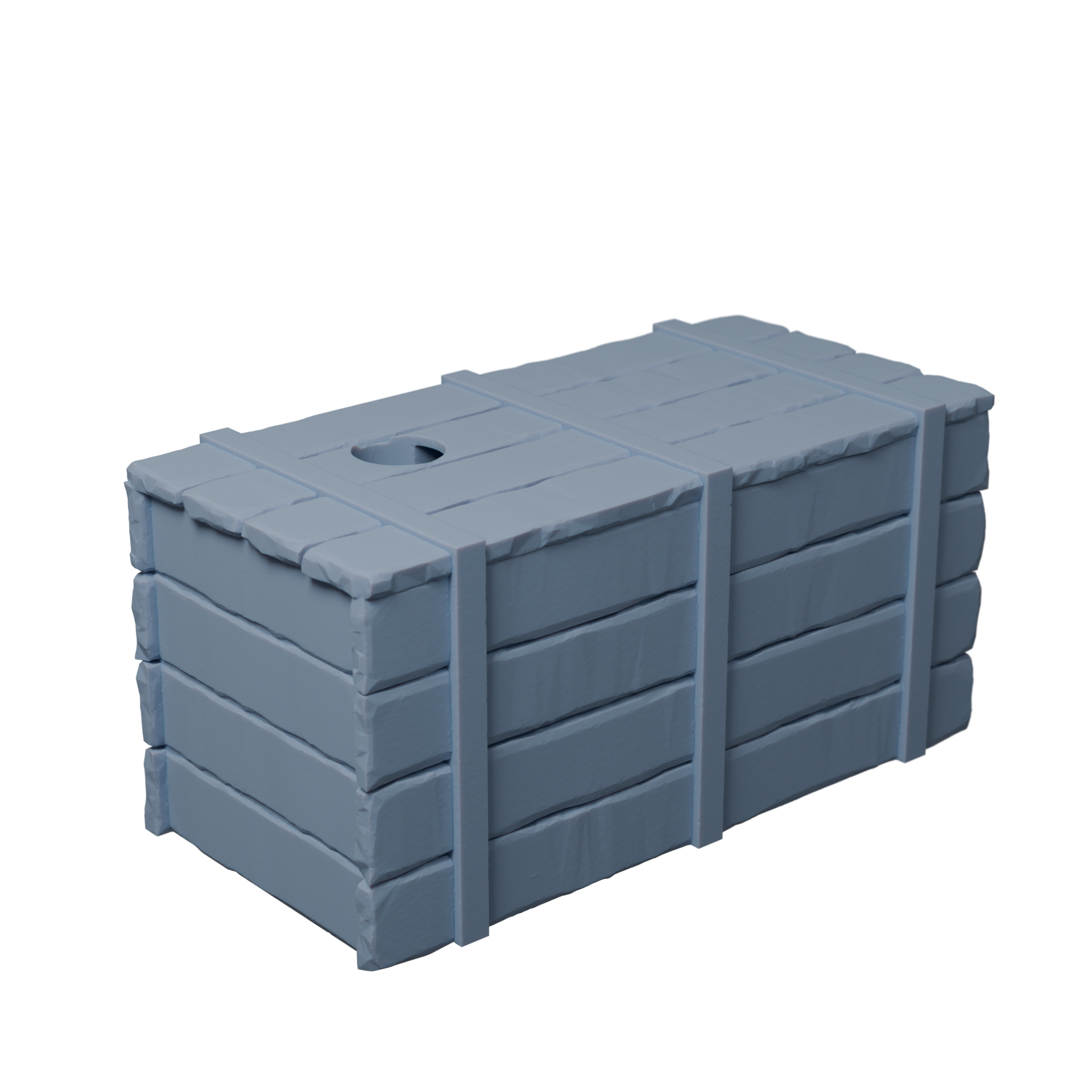Crate with LED lantern