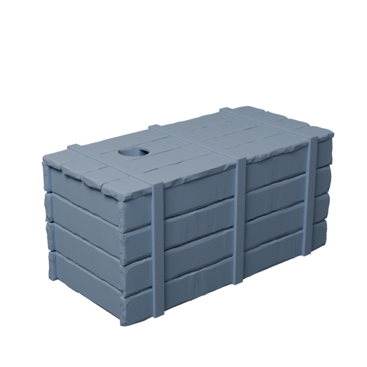 Crate with LED lantern