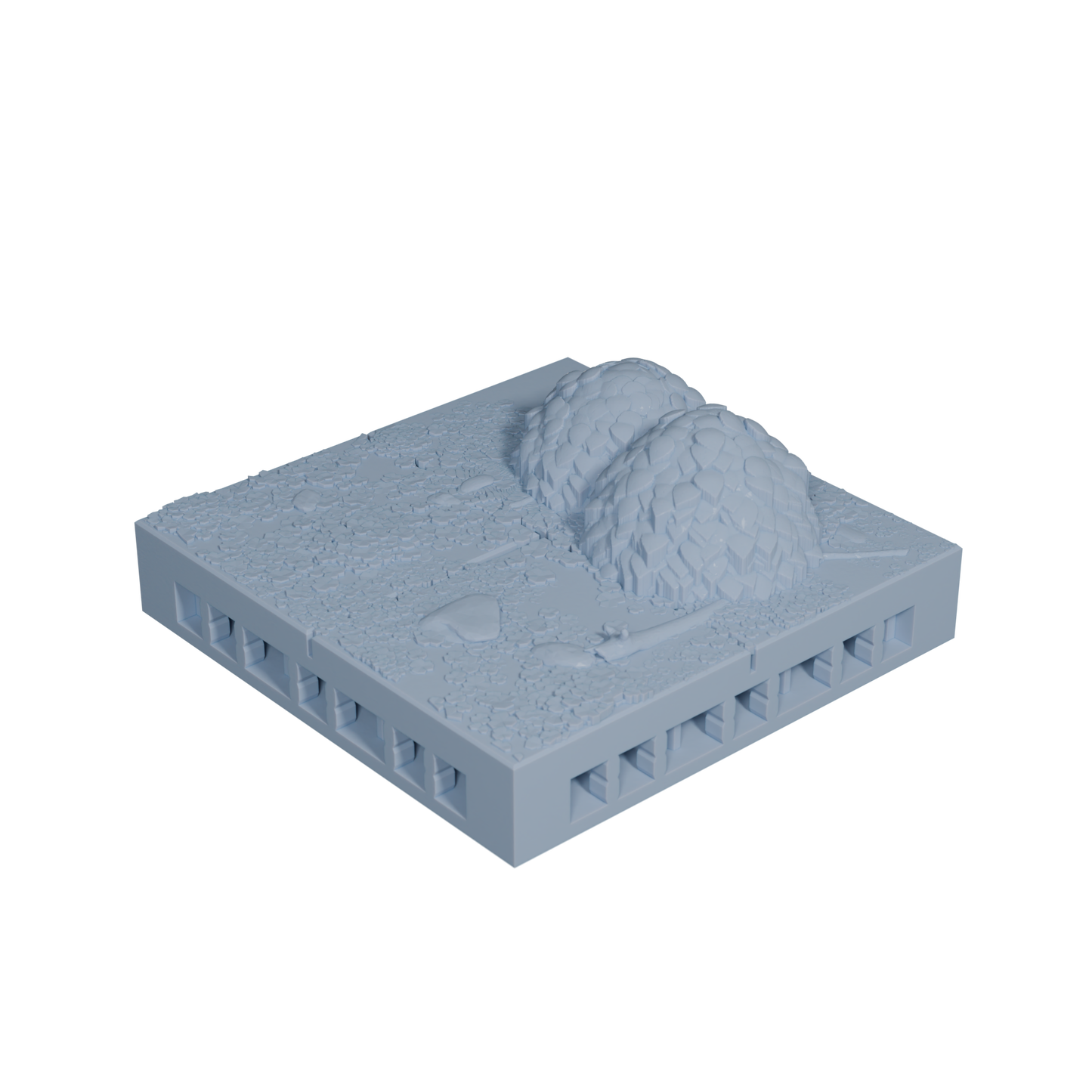 Forest Ground Tile with Bushes 1x2 (Variant 1)