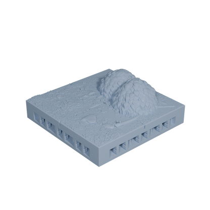 Forest Ground Tile with Bushes 1x2 (Variant 1)