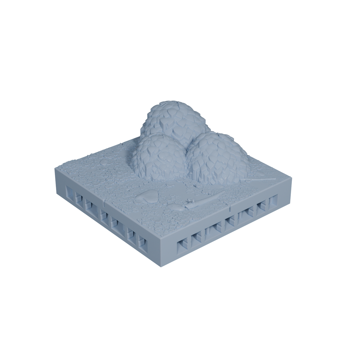 Forest Ground Tile with Bushes 1x2 (Variant 2)