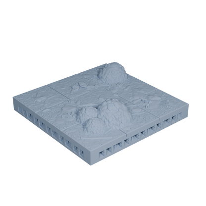 Forest Ground Tile with Bushes 3x3 (Variant 4)