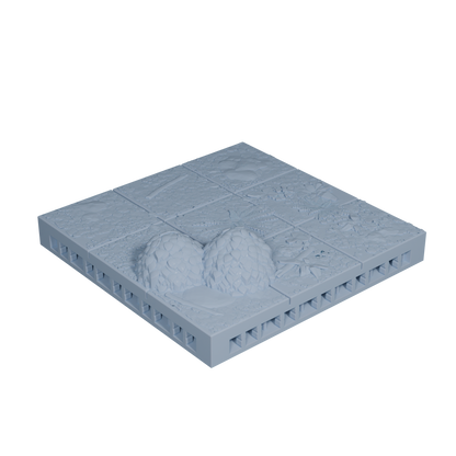 Forest Ground Tile with Bushes 3x3 (Variant 5)