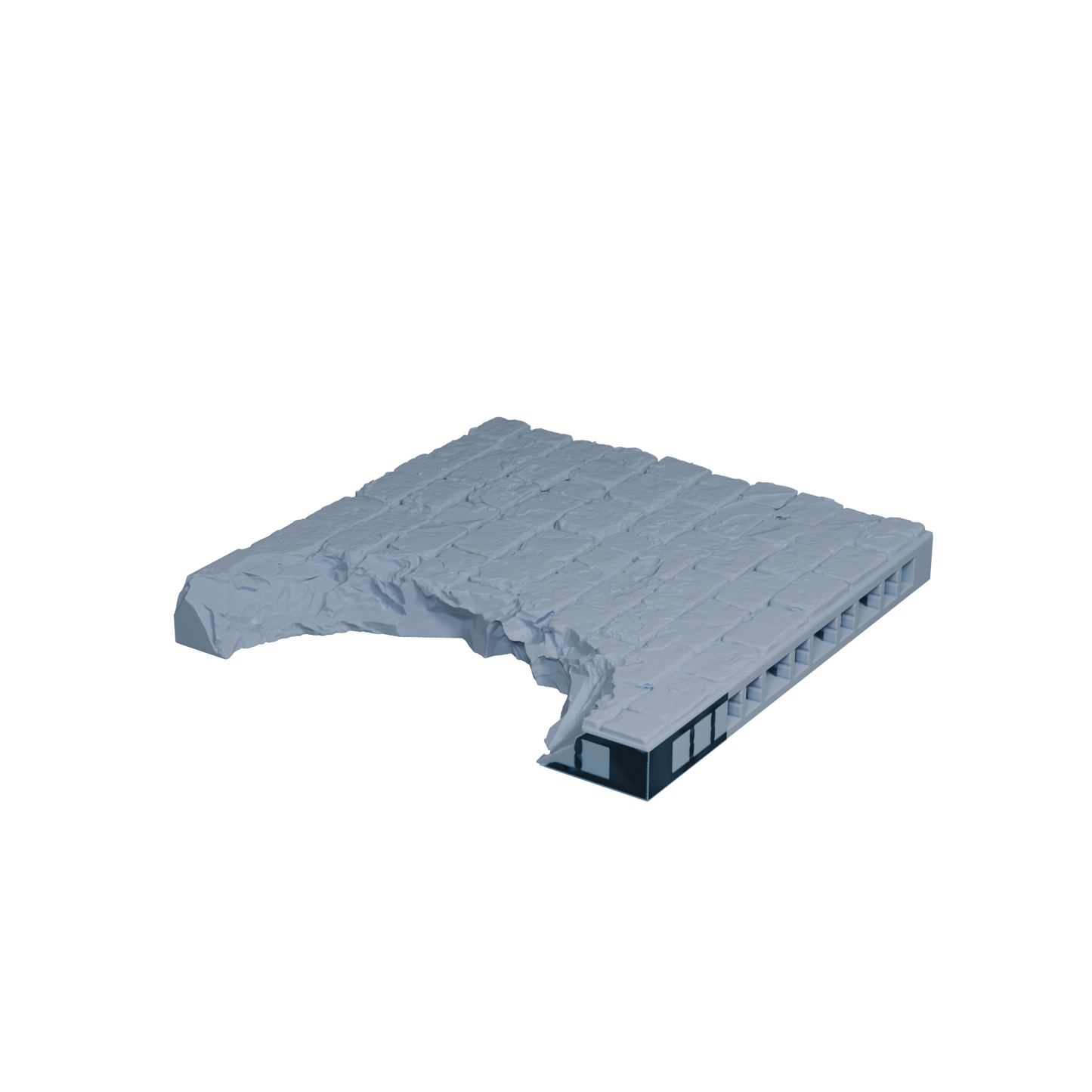 Modular Bridge Ground Damaged Tile 3x3