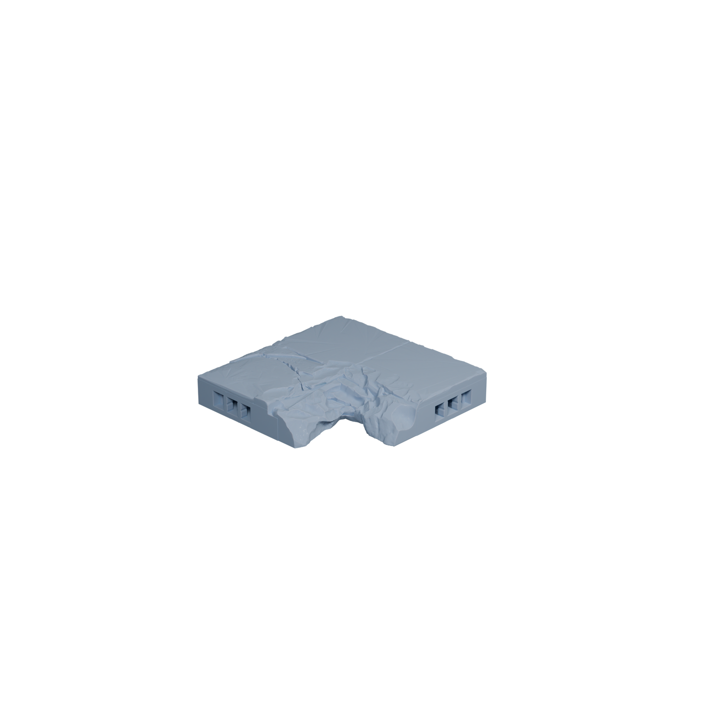 Stone Floor Damaged 2.0 Tile Inner Curve 2x2