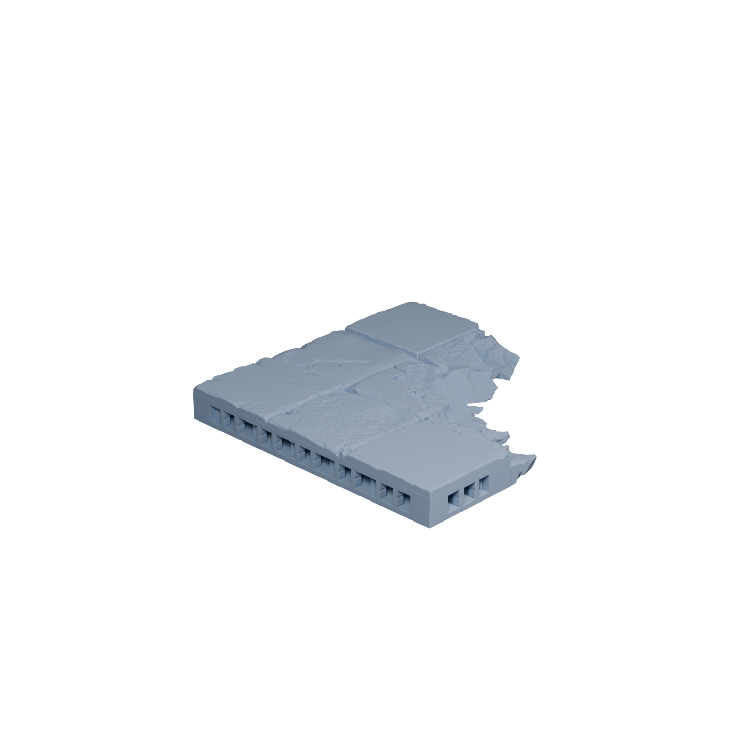 Stone Floor Damaged 2.0 Tile Inner Curve 3x3