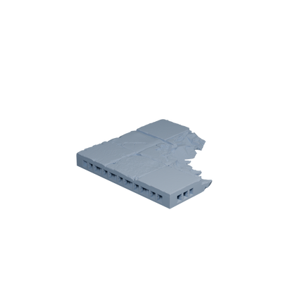 Stone Floor Damaged 2.0 Tile Inner Curve 3x3