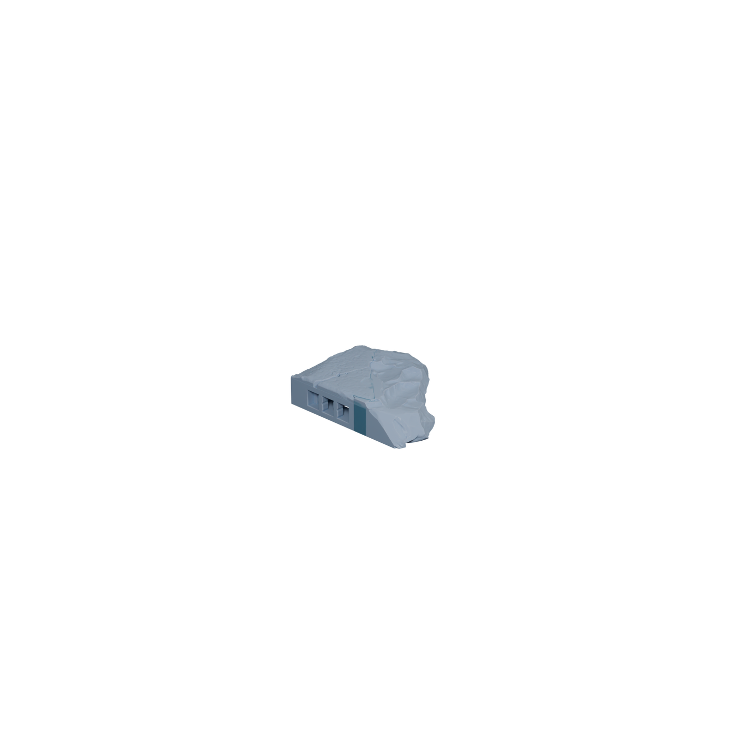Stone Floor Damaged 2.0 Tile Outer Curve 1x1 (Variant 2)