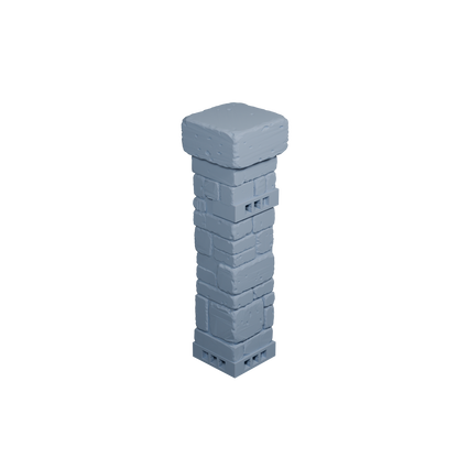 Stone Pillar with Higher Clip Undamaged (Tallest with Cap)