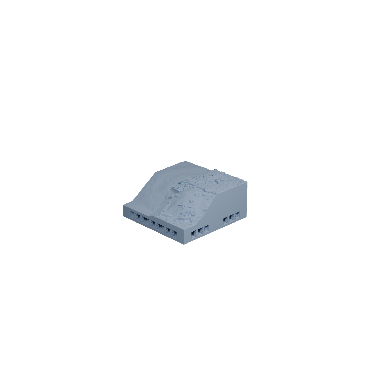 Water Dirt Transition Tile 0.5 Inch 1x2 (Variant 2)