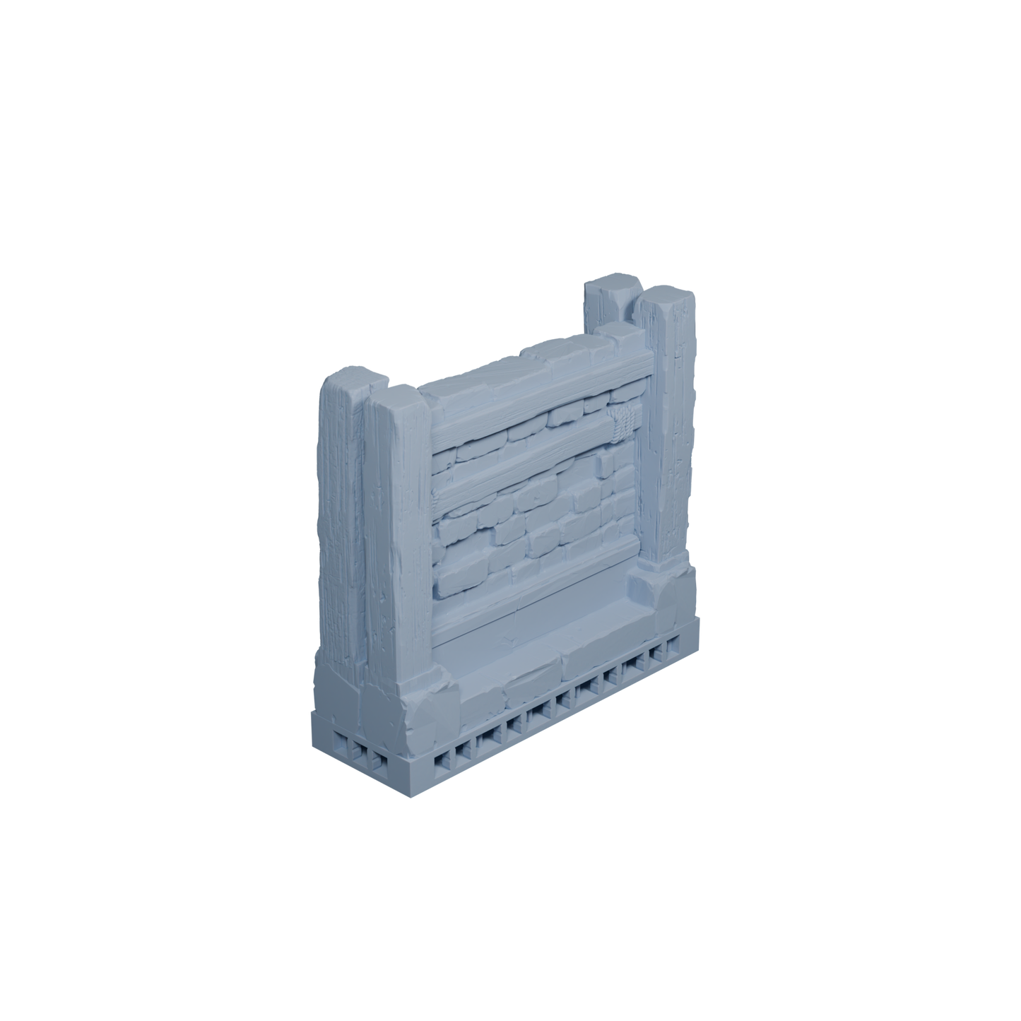 Wood Reinforced Stone Wall
