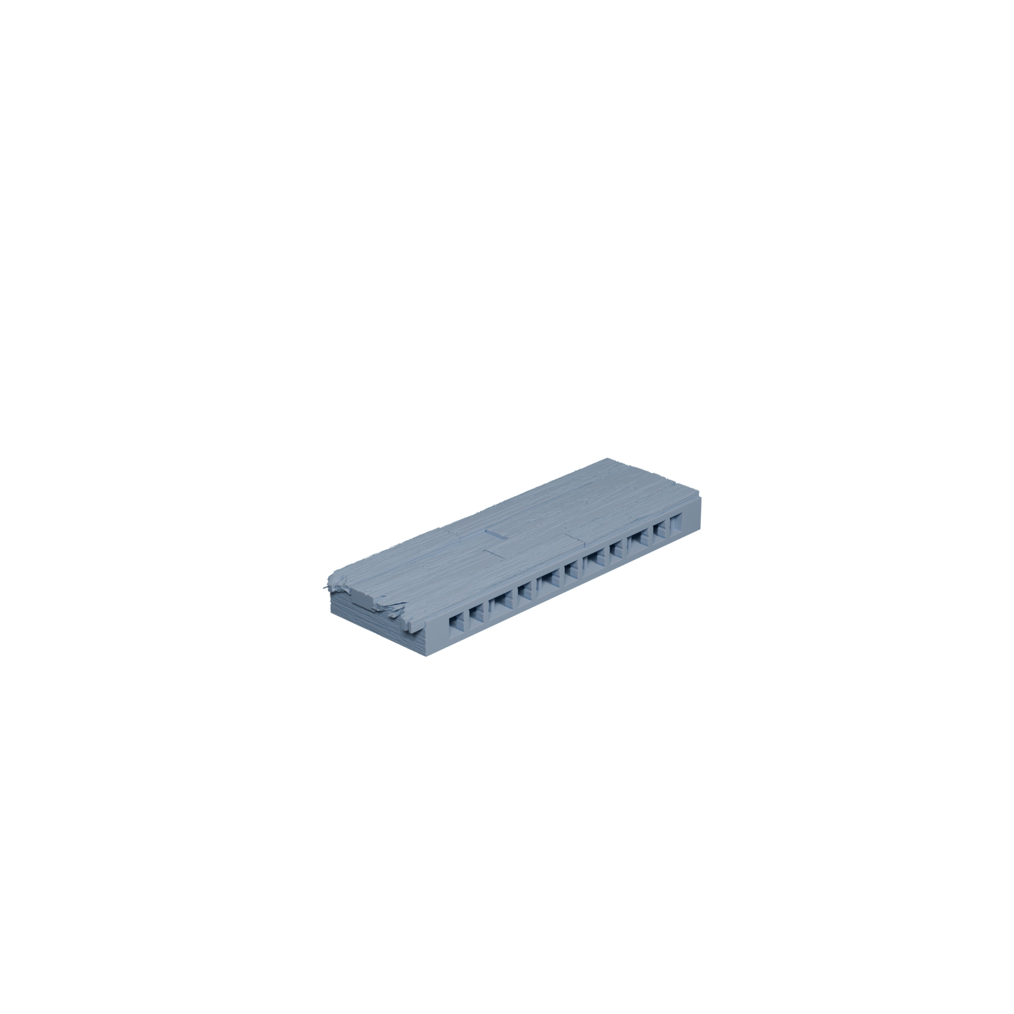 Wooden Plank Damaged Ends Capped 1x3 (Variant 3)