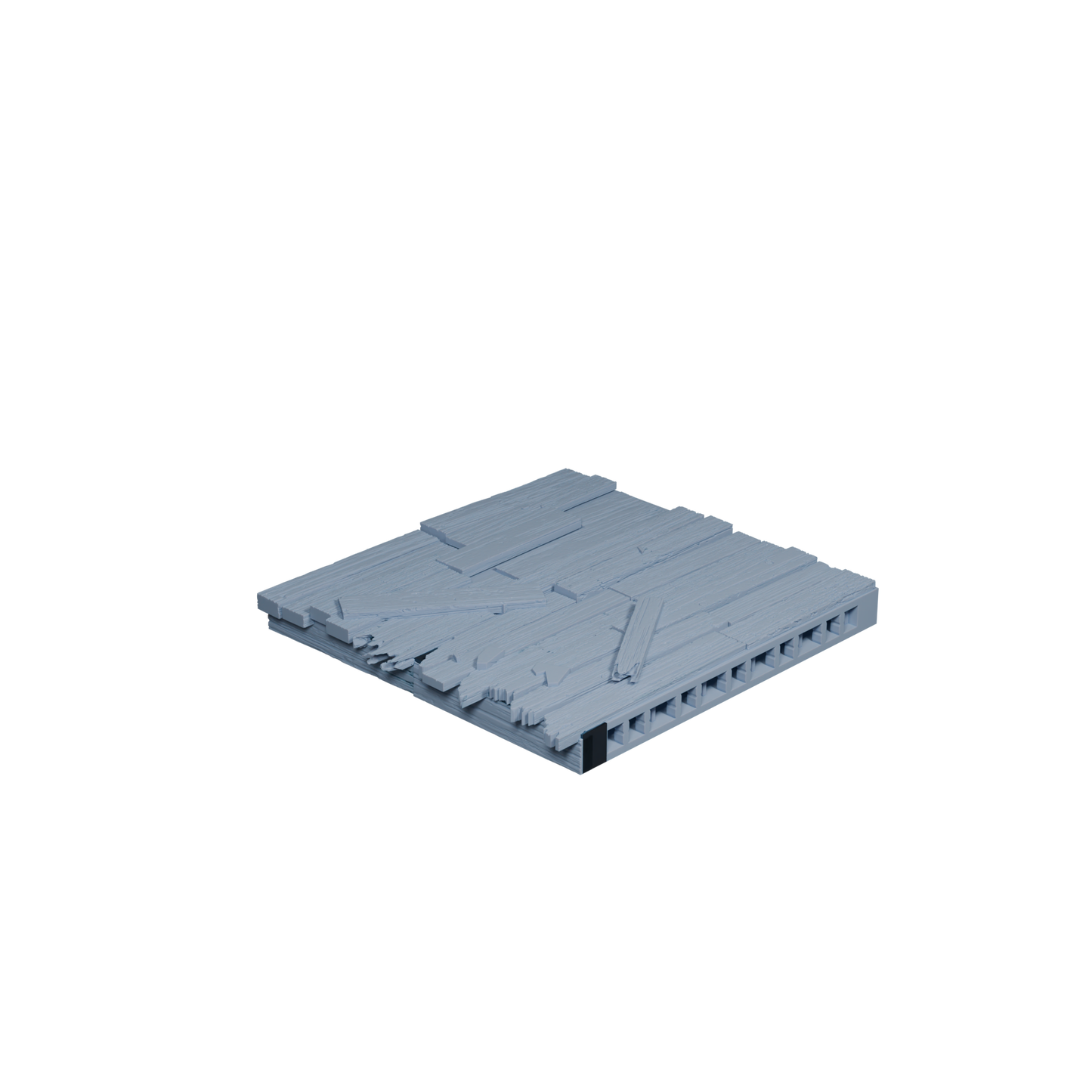 Wooden Plank Damaged Ends Capped 3x3 (Variant 1)
